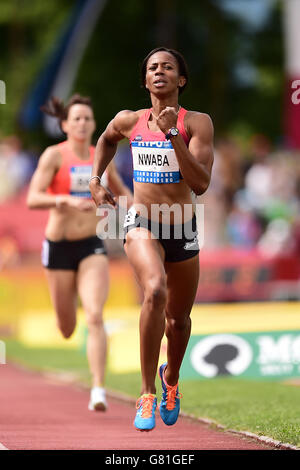 Athletics - Hypo-Meeting - Day Two - Mosle Stadion. USA's Barbara Nwaba leads the 800m event. Stock Photo