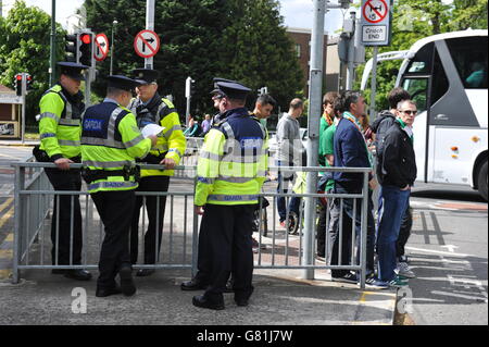 Garda ahead of the international friendly football match between the Republic of Ireland vs England at the Aviva Stadium in Dublin. Stock Photo