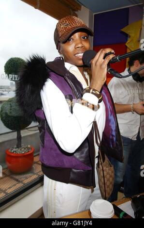 Morning Vybe Birthday Party - Choice FM - Leicester Square. Singer Estelle. Stock Photo