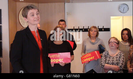 Labour Party leadership contender Yvette Cooper during a visit to Castleford Tigers Rugby League Club, in her West Yorkshire constituency. Stock Photo