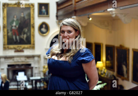 Bryony Gordon photographed at Althorp House, in Northamptonshire. The Althorp Literary Festival takes place at Althorp House, home of the Spencer family annually. Stock Photo