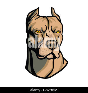 Pit Bull Head Vector Stock Photo