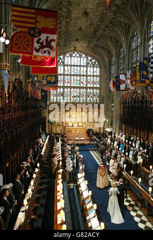 Royal Wedding - Marriage of Prince Charles and Camilla Parker Bowles - Service of Prayer and Dedication - St George's Chapel Stock Photo