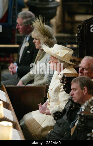 Royal Wedding - Marriage of Prince Charles and Camilla Parker Bowles - Service of Prayer and Dedication - St George's Chapel Stock Photo