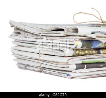 Pile of newspapers Stock Photo