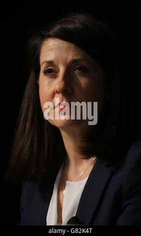 Labour leadership contender Liz Kendall address delegates at the annual conference of the GMB union in Dublin. Stock Photo