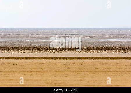 View of the beach at Weston-Super-Mare, North Somerset, UK Stock Photo