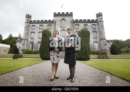 Deputy Chief Constable Rose Fitzpatrick (right) and Employment Minister Annabelle Ewing at the Scottish Police College, Tulliallan Castle in Alloa ahead of a passing out parade. Stock Photo