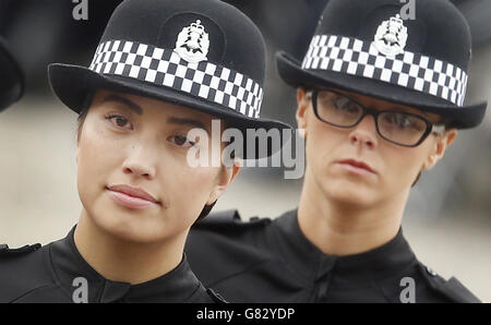 A police passing out parade at the Scottish Police College, Tulliallan Castle in Alloa. Stock Photo