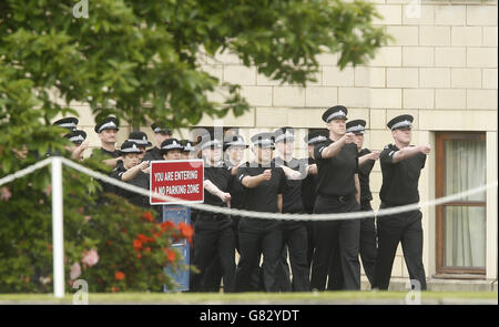 Police Scotland passing out parade. A police passing out parade at the Scottish Police College, Tulliallan Castle in Alloa. Stock Photo