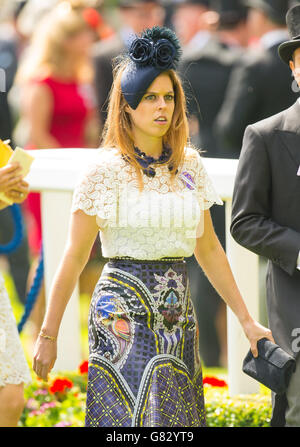 Horse Racing - The Royal Ascot Meeting 2015 - Day Four - Ascot Racecourse. Princess Beatrice of York during day four of the 2015 Royal Ascot Meeting at Ascot Racecourse, Berkshire. Stock Photo