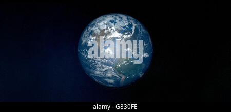 Extremely detailed image of planet Earth in space Stock Photo