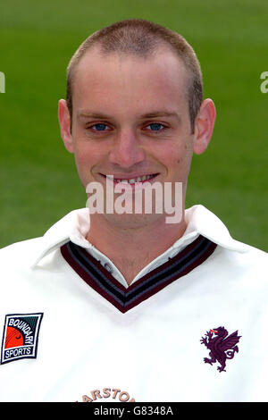 Cricket - Somerset County Cricket Club - 2005 Photocall - County Ground. Carl Gazzard, Somerset Stock Photo