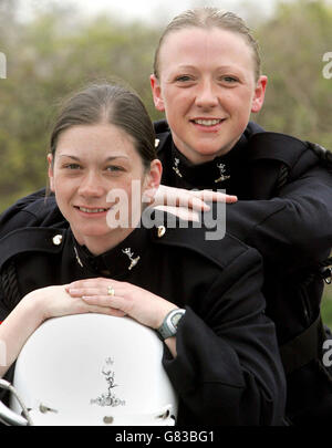 Lance Corporal Julie Jones, (left) 22, from Bury, Lancashire, and Lance Corporal Stephanie McGinn, 26, from Cannock, Staffordshire. Stock Photo