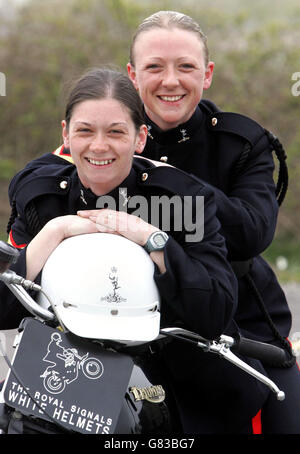 Lance Corporal Julie Jones, (left) 22, from Bury, Lancashire, and Lance Corporal Stephanie McGinn, 26, from Cannock, Staffordshire. Stock Photo