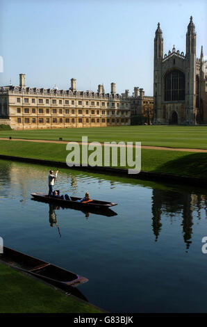 Cambridge University's Kings college chapel and Clare college