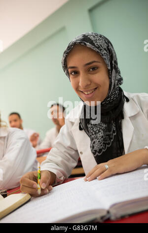 Students learn in a vocational training course in Agadir, Morocco. Stock Photo
