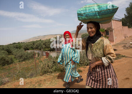 Women farmers in Douirane, Morocco. Stock Photo