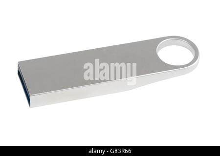 USB flash drive, on white background isolated, close-up Stock Photo