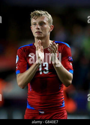 Czech Republic's Ladislav Krejci acknowledges the fans after the final whistle Stock Photo