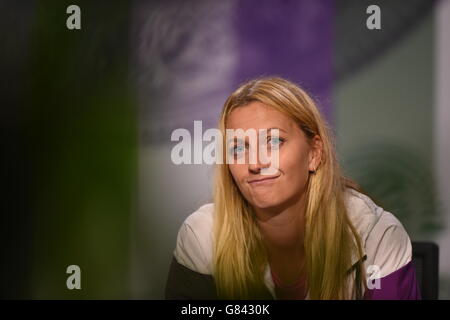 Tennis - 2015 Wimbledon Championships - Preview Day Two - The All England Lawn Tennis and Croquet Club Stock Photo