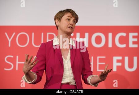 Labour leadership contender Yvette Cooper during a Labour Leadership and Deputy Leadership Hustings at the East Midlands Conference Centre in Nottingham. Stock Photo