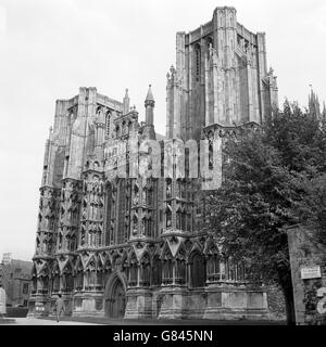 Buildings and Landmarks - Wells Cathedral - Somerset. Wells Cathedral, Somerset. Stock Photo