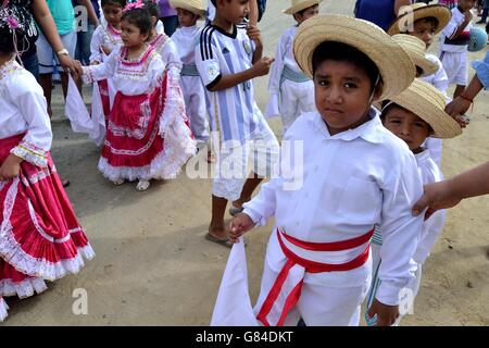 Marinera - Festival on the Day of San Pedro  in PUERTO PIZARRO . Department of Tumbes .PERU Stock Photo