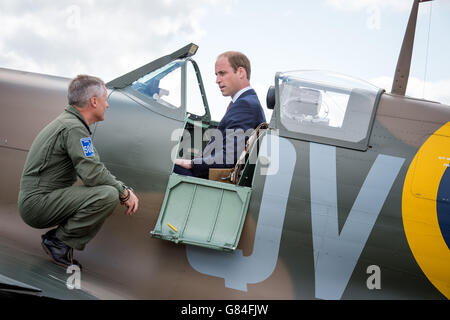 Royal visit to Imperial War Museum Stock Photo
