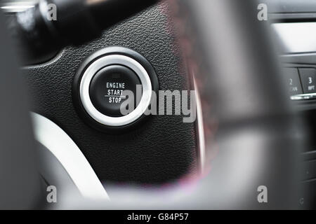 car engine start button Stock Photo