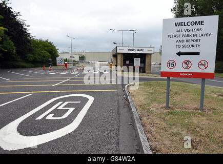 General view of Honda of the UK Manufacturing Ltd's factory in Swindon Stock Photo