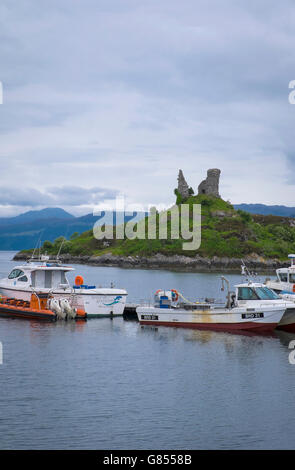 The ruins of Castle Moil in isle of skye,scotland Stock Photo