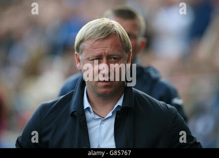 Soccer - UEFA Champions League - Second Qualifying Round - Second Leg - Dundalk v BATE Borisov - Oriel Park. Head coach Aleksandr Yermakovich during the UEFA Champions League Second Qualifying Round, Second Leg, at Oriel Park, Dundalk. Stock Photo