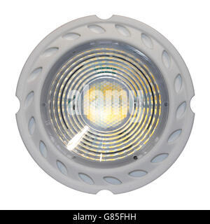 GU10 LED Electric Light Bulb - close up - front Stock Photo