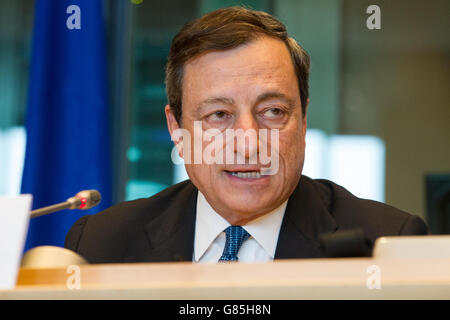 Mario draghi former president european central bank Stock Photo