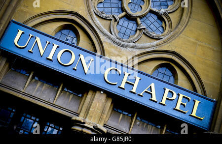 General view of Union Chapel which is a working church, live entertainment venue and charity drop-in centre for the homeless in Islington, London Stock Photo