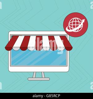 electronic commerce design Stock Vector