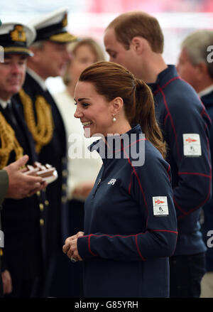 Royal visit to the America's Cup World Series - Portsmouth Stock Photo