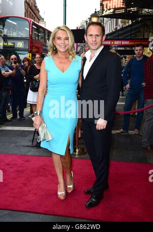 Amanda Redman (left) with her husband Damian Schnabel attending the ...