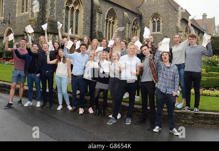 A-level results. Students celebrate their A Level results at Brighton ...