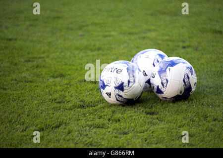 Soccer - Pre-Season Friendly - Cardiff City v Watford - Cardiff City Stadium. A general view of mitre match balls Stock Photo