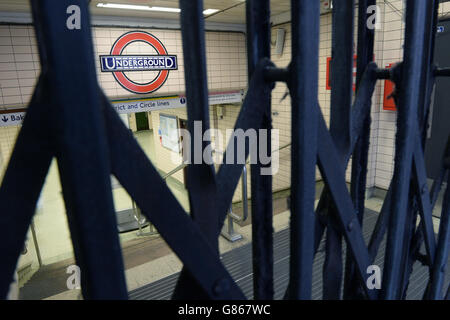 Tube strike Stock Photo