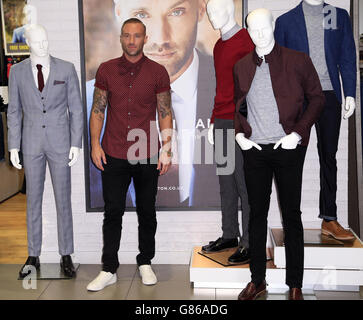 Calum Best during the launch of Burton's Man Thinking Brand campaign at Burton, Westfield Stratford City Shopping centre, London. Stock Photo