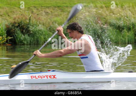 Athletes prepare for Paracanoe World Championships Stock Photo