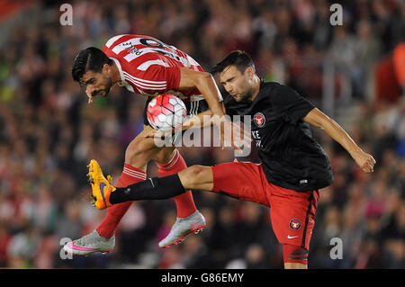 Soccer - UEFA Europa League - Qualifying Play-offs - First Leg - Southampton v FC Midtjylland - St Mary's Stadium Stock Photo