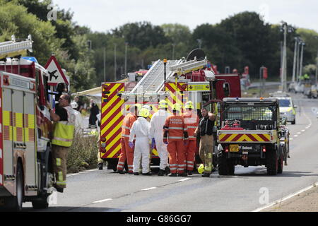 Shoreham Airshow crash Stock Photo
