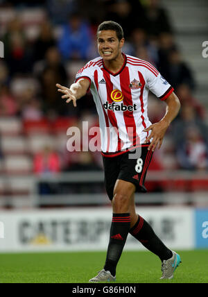 Soccer - Capital One Cup - Second Round - Sunderland v Exeter City - Stadium of Light. Sunderland's Jack Rodwell screams for the ball during the Capital One Cup, second round match at the Stadium of Light, Sunderland. Stock Photo