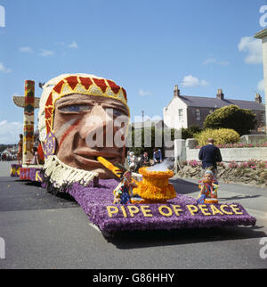 Customs and Traditions - Battle of the Flowers Parade - Jersey Stock Photo