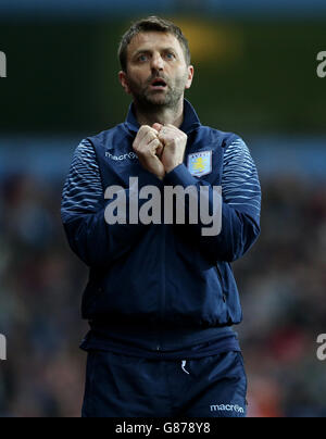 Soccer - Barclays Premier League - Aston Villa v Queens Park Rangers - Villa Park. Aston Villa manager Tim Sherwood Stock Photo