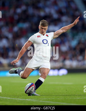 Rugby Union - World Cup Warm Up - England v France - Twickenham Stadium. England's Owen Farrell during the World Cup Warm Up match at Twickenham Stadium, London. Stock Photo